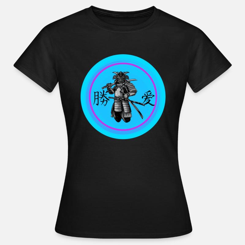 Neon Samurai - Frauen T-Shirt - Schwarz