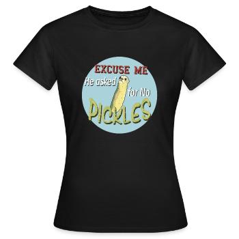 Chien cornichon - T-shirt Femme - noir - Devant - AI Model Female 172 dark (172cm)