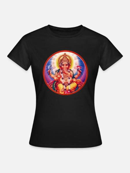 Ganesha - Frauen T-Shirt - Schwarz
