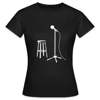 Comédien cadeau de T-shirt comique - T-shirt Femme - noir - Devant - AI Model Female 172 dark (172cm)