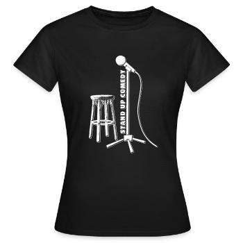 Comédien cadeau de T-shirt comique - T-shirt Femme - noir - Devant - AI Model Female 172 dark (172cm)