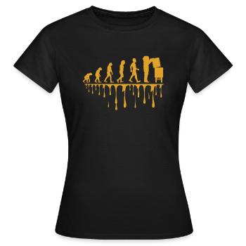 Evolution Imker Shirt Geschenk Bienenzüchter - Frauen T-Shirt - Schwarz - Vorne - AI Model Female 172 dark (172cm)