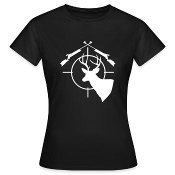 Deer Hunt Deer Hunter T-Shirt cadeau - T-shirt Femme - noir - Devant - AI Model Female 172 dark (172cm)