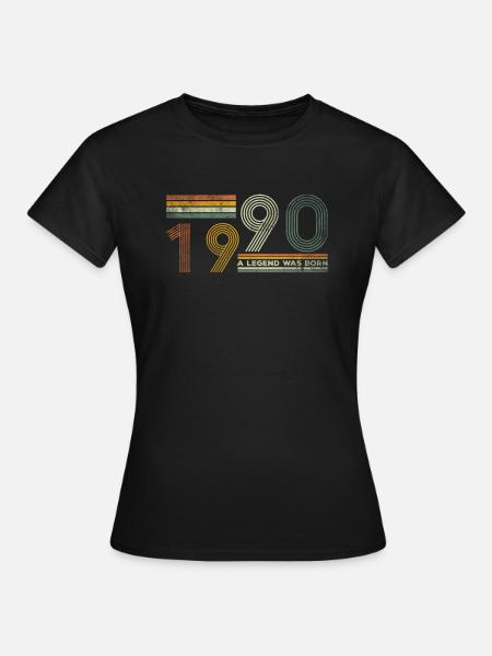1990 Une légende est née 30e anniversaire - T-shirt Femme - noir