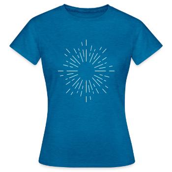 Saint- Auréole Don de la foi - T-shirt Femme - bleu saphir antique chiné - Devant - AI Model Female 172 dark (172cm)
