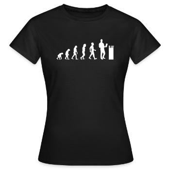 Bibliothèque de rat de bibliothèque Evolution - T-shirt Femme - noir - Devant - AI Model Female 172 dark (172cm)