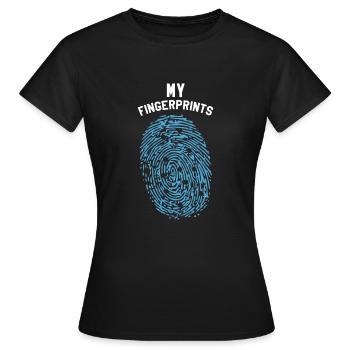 Mes empreintes digitales Diabétique d'empreintes digitales - T-shirt Femme - noir - Devant - AI Model Female 172 dark (172cm)