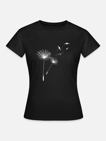 Cadeau de t-shirt de deltaplane de pissenlit - T-shirt Femme - noir
