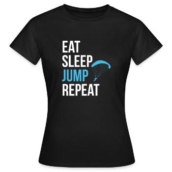 Eat Sleep Jump Repeat Skydiver Skydiver - T-shirt Femme - noir - Devant - AI Model Female 172 dark (172cm)
