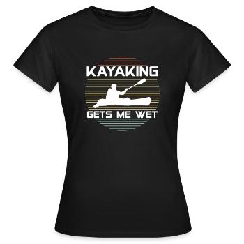 Cadeau de t-shirt mouillé de Gest Me de kayak - T-shirt Femme - noir - Devant - AI Model Female 172 dark (172cm)