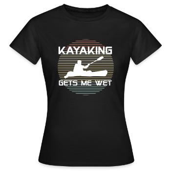 Cadeau de t-shirt mouillé de Gest Me de kayak - T-shirt Femme - noir - Devant - AI Model Female 172 dark (172cm)