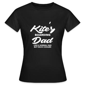Kite Boarding Dad Like A Normal Dad But Cooler - Women's T-Shirt - black - Front - AI Model Female 172 dark (172cm)