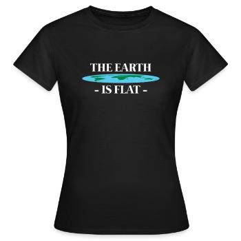 The Earth Is Flat T-shirt cadeau de terre disque - T-shirt Femme - noir - Devant - AI Model Female 172 dark (172cm)