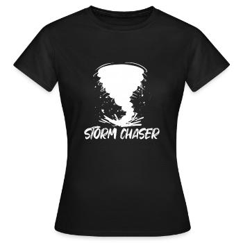 Storm Chaser Storm Hunter Gift - Women's T-Shirt - black - Front - AI Model Female 172 dark (172cm)