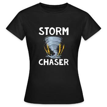 Storm Chaser Storm Hunter Gift - Women's T-Shirt - black - Front - AI Model Female 172 dark (172cm)