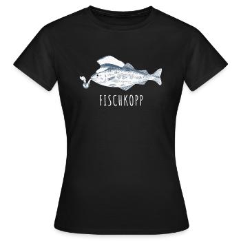 Fischkopp Pfeife Fisch Norddeutsch Matrose - Frauen T-Shirt - Schwarz - Vorne - AI Model Female 172 dark (172cm)