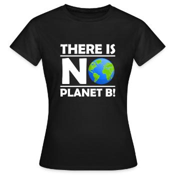 There is No Planet B Climate Protection Environment - Women's T-Shirt - black - Front - AI Model Female 172 dark (172cm)
