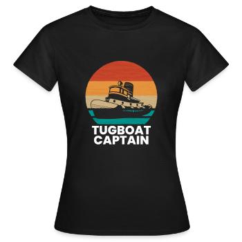 Remorqueur Capitaine Remorqueur Capitaine Cadeau - T-shirt Femme - noir - Devant - AI Model Female 172 dark (172cm)