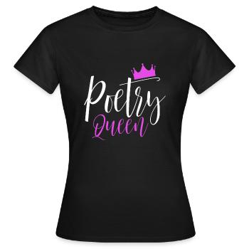 Poésie Reine Cadeau Poète Poésie Slam - T-shirt Femme - noir - Devant - AI Model Female 172 dark (172cm)