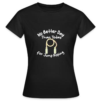 Corde à sauter Cadeau Corde à sauter - T-shirt Femme - noir - Devant - AI Model Female 172 dark (172cm)