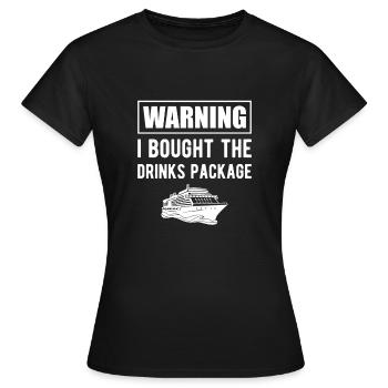 Avertissement J’ai acheté la chemise du paquet de boissons - T-shirt Femme - noir - Devant - AI Model Female 172 dark (172cm)