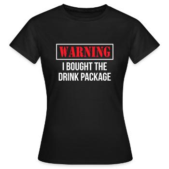 Avertissement J’ai acheté la chemise du paquet de boissons - T-shirt Femme - noir - Devant - AI Model Female 172 dark (172cm)
