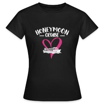 Lune de miel Croisière Chemise Cadeau Lune de Miel - T-shirt Femme - noir - Devant - AI Model Female 172 dark (172cm)