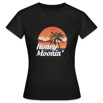 Chemise de vacances lune de miel - T-shirt Femme - noir - Devant - AI Model Female 172 dark (172cm)