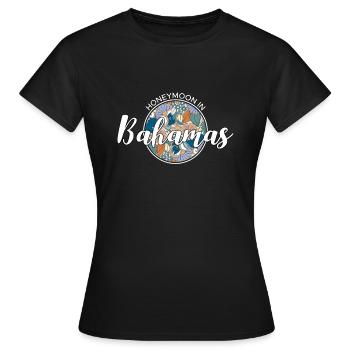Lune de miel Chemise de vacances Bahamas - T-shirt Femme - noir - Devant - AI Model Female 172 dark (172cm)