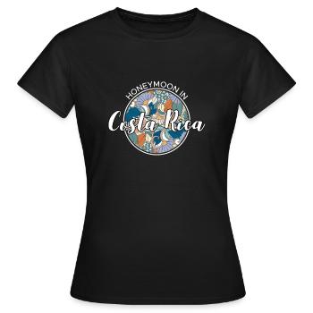 Lune de miel Chemise de vacances lune de miel Costa Rica - T-shirt Femme - noir - Devant - AI Model Female 172 dark (172cm)