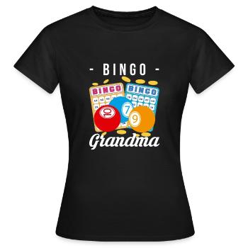 Bingo Grand-mère Chemise Grand-mère Grand-mère - T-shirt Femme - noir - Devant - AI Model Female 172 dark (172cm)