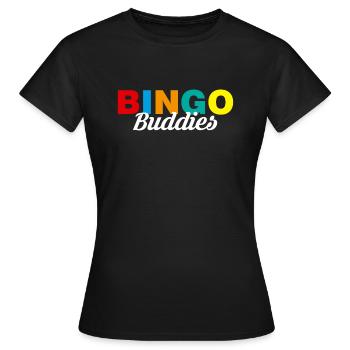 Bingo Buddies Shirt Cadeau - T-shirt Femme - noir - Devant - AI Model Female 172 dark (172cm)