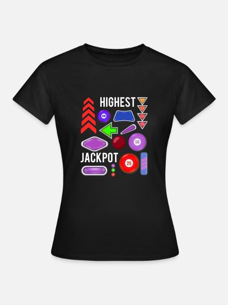 Highest Jackpot Pinball Shirt - Frauen T-Shirt - Schwarz