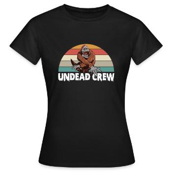 Undead Crew Halloween Zombie - Frauen T-Shirt - Schwarz - Vorne - AI Model Female 172 dark (172cm)