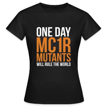Un jour, les mutants MC1R régneront sur le monde - T-shirt Femme - noir - Devant - AI Model Female 172 dark (172cm)