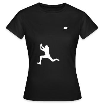 Football Shirt Geschenk Wild Receiver - Frauen T-Shirt - Schwarz - Vorne - AI Model Female 172 dark (172cm)