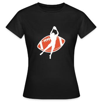 Maillot de receveur football wild - T-shirt Femme - noir - Devant - AI Model Female 172 dark (172cm)