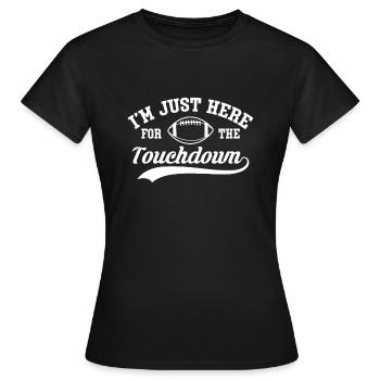 Juste ici pour le cadeau de la chemise de touchdown - T-shirt Femme - noir - Devant - AI Model Female 172 dark (172cm)