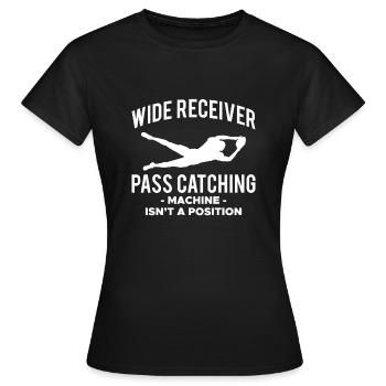 Wild Receiver Shirt Geschenk - Frauen T-Shirt - Schwarz - Vorne - AI Model Female 172 dark (172cm)