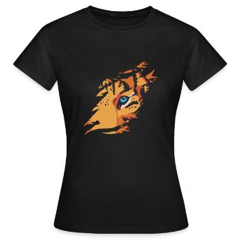 Tiger Shirt Geschenk - Frauen T-Shirt - Schwarz - Vorne - AI Model Female 172 dark (172cm)