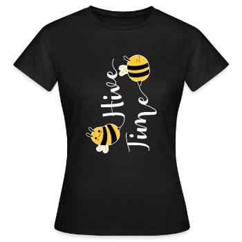 Hive Time Shirt Geschenk Imker Geschenk - Frauen T-Shirt - Schwarz - Vorne - AI Model Female 172 dark (172cm)
