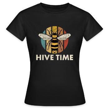 Hive Time Shirt Geschenk Imker Geschenk - Frauen T-Shirt - Schwarz - Vorne - AI Model Female 172 dark (172cm)