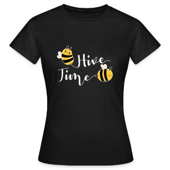 Hive Time Shirt Geschenk Imker Geschenk - Frauen T-Shirt - Schwarz - Vorne - AI Model Female 172 dark (172cm)
