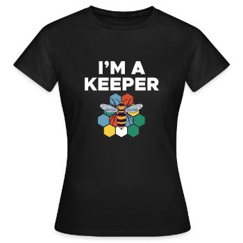 Im A Keeper Bee Shirt Cadeau - T-shirt Femme - noir - Devant - AI Model Female 172 dark (172cm)