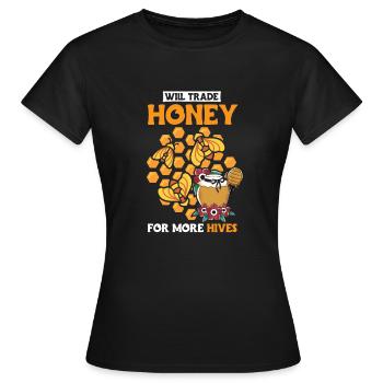 Will Trade Honey For More Hives Shirt - Frauen T-Shirt - Schwarz - Vorne - AI Model Female 172 dark (172cm)