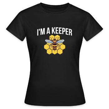 Im A Keeper Bee Shirt Cadeau - T-shirt Femme - noir - Devant - AI Model Female 172 dark (172cm)