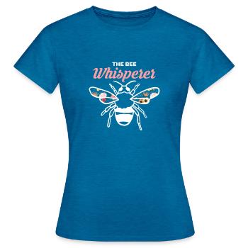 The Bee Whisperer Shirt Gift Beekeeper - Women's T-Shirt - antique blue sapphire heather - Front - AI Model Female 172 dark (172cm)