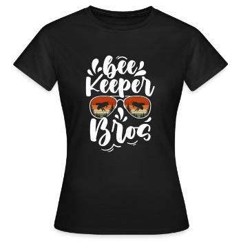 Bee Keeper Bros Chemise Cadeau Apiculteur - T-shirt Femme - noir - Devant - AI Model Female 172 dark (172cm)