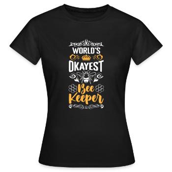 Worlds Okayest Bee Keeper Chemise Cadeau - T-shirt Femme - noir - Devant - AI Model Female 172 dark (172cm)