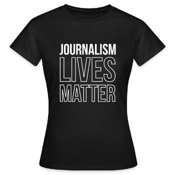 Le journalisme compte - T-shirt Femme - noir - Devant - AI Model Female 172 dark (172cm)